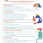 House Cleaner Employer Checklist During COVID-19