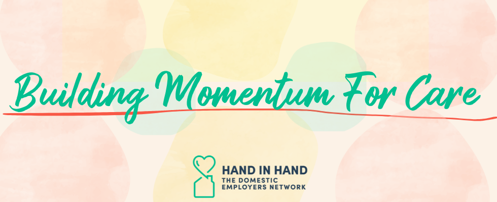 Graphic that reads "Building Momentum For Care" 
